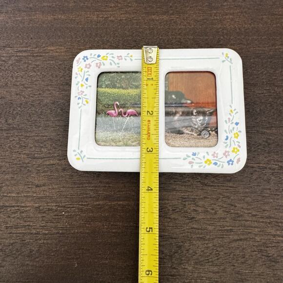 Two Vtg Mini Intercraft Picture Frames Japan Floral Ceramic Easel Back Cottage - Picture 11 of 16